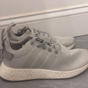 Adidas Light Gray Sneakers with Gum Sole
